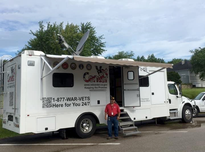 Open The Columbia Mobile Vet Center, staffed by technician Lloyd Adams, Jr., visited Salem on July 22 as part of the Tigers for Troops event. The office on wheels provides counseling and other support services for veterans. Photo by Jeff Williams, American Vol