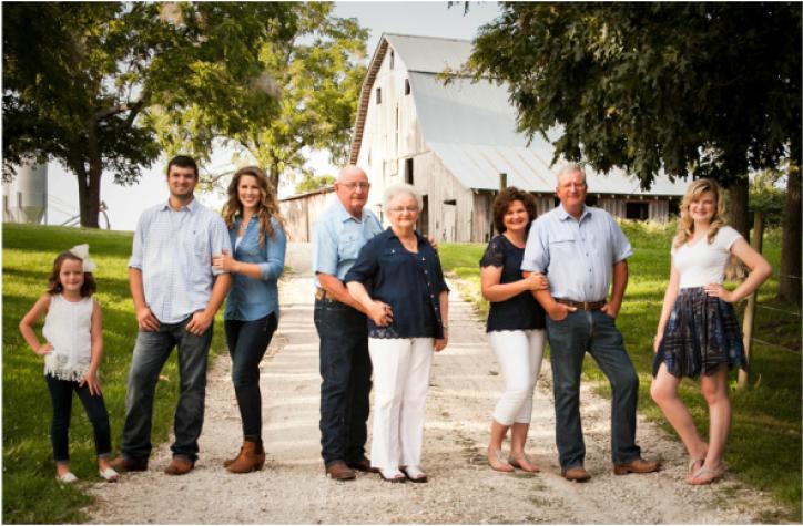 Four generations of the Fletcher family are involved in the family-owned dairy and creamery. The dairy has grown by using practices taught by MU Extension. Courtesy of Audrey Schlessman