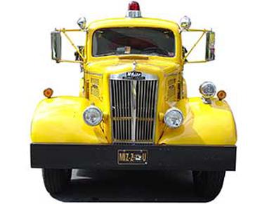 A yellow firetruck.