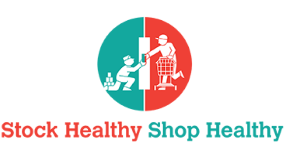 Stock Healthy, Shop Healthy logo.